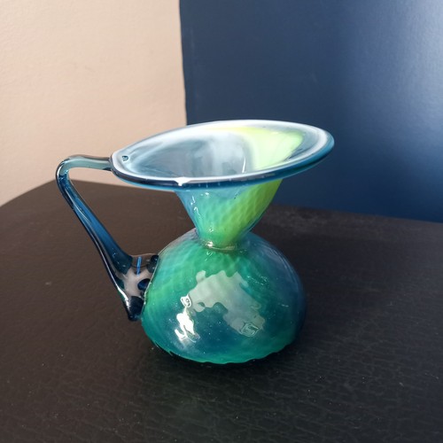 Art glass blue - glass, green