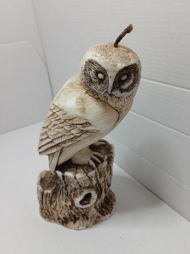 Vintage wax owl candle marked - wax,