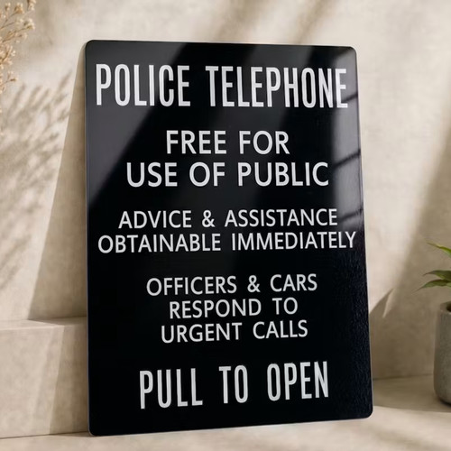 Public telephone box - telephone, metal