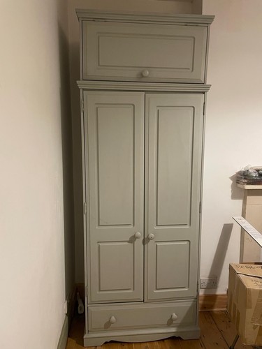 Painted pale blue wardrobe - painted,