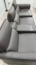 URGENT SALE Leather Cinema Sofa | Was £8000 | FRANCO FERRI Italian Recliner Grey