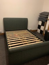 Lucia Grey Upholstered Double Bed Frame