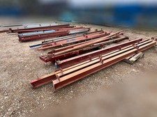 Dismantled steel building frame