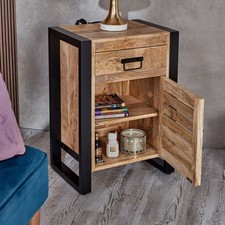 Harbour Indian Reclaimed Wood Bedside Table / Small Cabinet (HAR-1BS) SRP £325