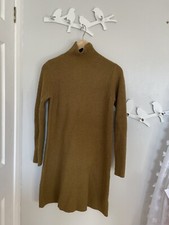 ZARA khaki green, above-knee, Knit jumper dress. Small
