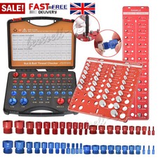 28/34/44 Inch & Metric Set Nut &Bolt Thread Checker Identifier Thread Gauge Tool