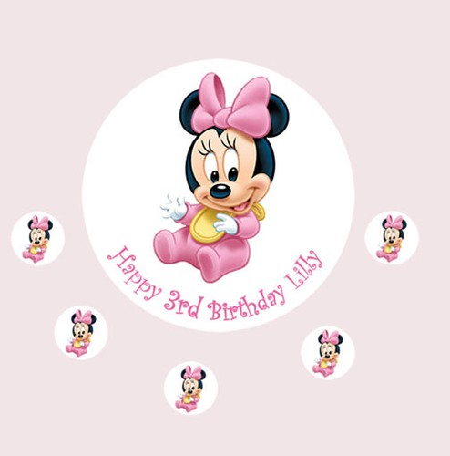 Minnie mouse baby pink cake - baby,