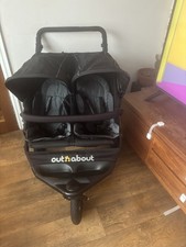 Out N About Nipper 360 V4 Double  All-Terrain Buggy In Black