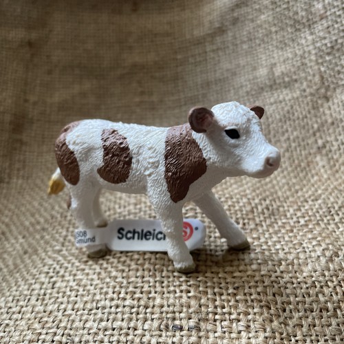 Schleich simmental calf - calf, brown