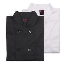 Chef Jacket Short Sleeve PLASTI BUTTON Uniform Restaurant Kitchen Chef jacket