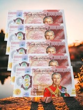 NEW KING CHARLES £1,000,000 One Million Pound Novelty Note Bill Collectable 5 pk