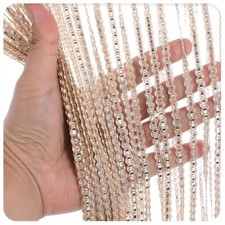 Hanging Beaded Curtains String Curtain Panels Door Fly Screen Room Divider Net-