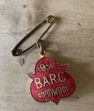 Genuine Vintage Collectable ‘BARC’ Goodwood Motor Racing Guest Badge 1957 (171) 