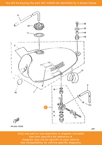 Yamaha fuel cock assy - fuel,