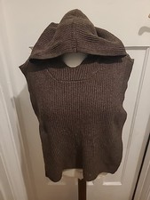 Ladies Brown Woolly Hooded