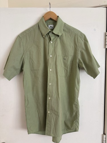 Lacoste shirt green striped