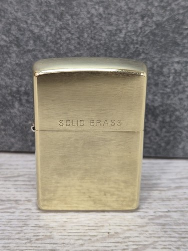 Vintage solid brass zippo - vintage,