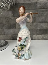 Old Tupton Ware Flute Playing Lady Figurine