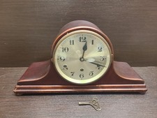 Antique Wooden Mantel Clock with key