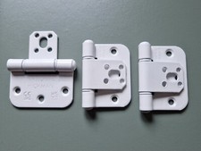 3 White steel graded frame hinges to suit National Hickman internal doors