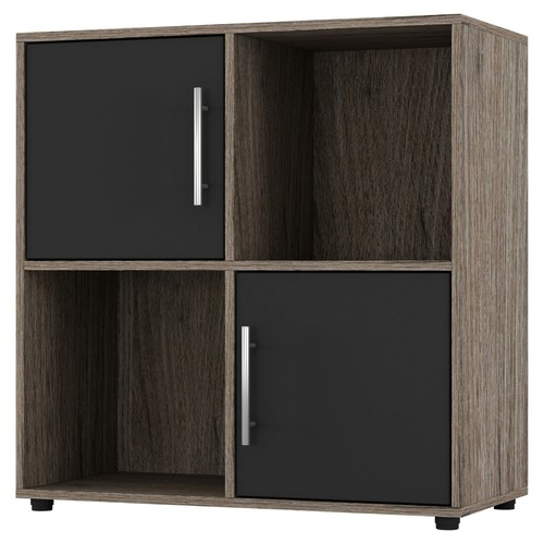 Cube bookcase wooden - cube, door