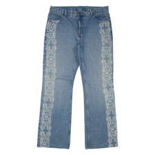 HARLEY DAVIDSON Womens Jeans Blue Regular Bootcut Stone Wash W32 L30