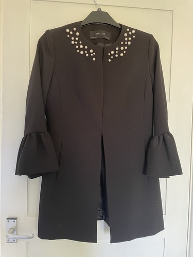 Zara womens black jacket pearl - jacket,