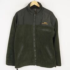 JAHTI JAKT Men Fleece Jacket Size M High Neck Green Polyester Full Zip