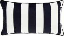 Style Sisters Monochrome Velvet Stripe Cushion Bedroom Decor Black & White New