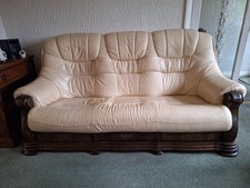 Leather three piece suite