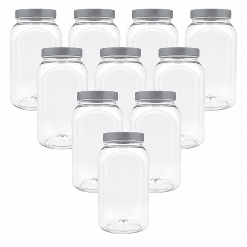 Plastic square storage jars - storage,