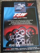 TSW LIGHT ALLOY WHEELS YOKOHAMA TRACER STEALTH HOCKENHEIM 1993 ADVERT A4 FILE 55