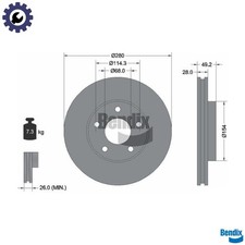 2x BRAKE DISC BDS1237 FOR