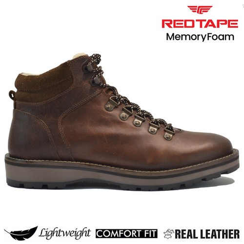 Mens leather fur walking - leather,