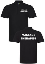 Massage Therapist POLO SHIRT Printed WORKWEAR Sports Thai Massage SPA Centre 