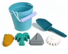 Bucket and Spade Set with Moulds - Eco Friendly Premium Food Grade Silicone UK