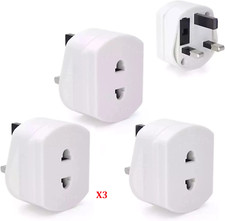 Pack of 3 Shaver Adapter Plug