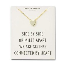 18k Gold Plated Sister Heart