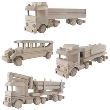 Wooden Transport Bus Tanker
