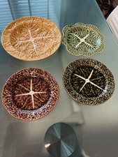 Vintage assortment of 4 colourful Majolica  Portuguese Pottery Plates