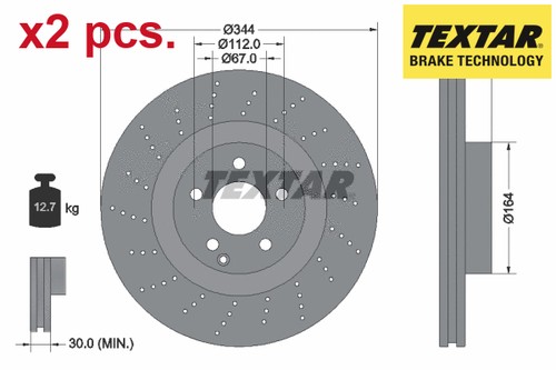 Pcs front brake - front, set