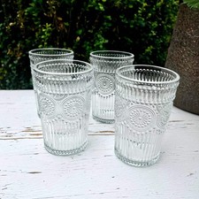 Embossed Glass Tumblers |