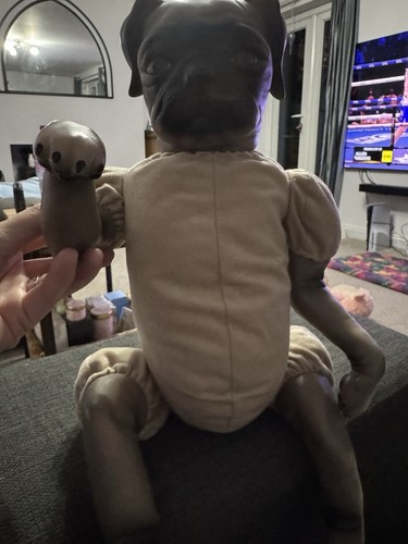 Baby reborn pug doll - baby, silicone