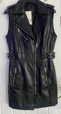 Zara black faux leather - black, silver