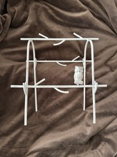 Jewelry Stand Metal White Owl