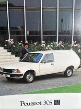 The Peugeot 305 Van Range Car Sales Info Brochure From 1982