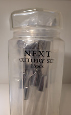 NEXT 16 piece cutlery set in glass storage jar - NEW