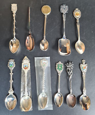 Job Lot x 11 Vintage Collection Commemorative Silver, and silver plated  spoons