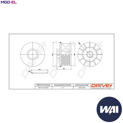 Fuel filter dp1110 - dp1110.13.0318, for