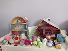 Squishville Alpine Ski Chalet and House bundle. Includes many squishmallow. 